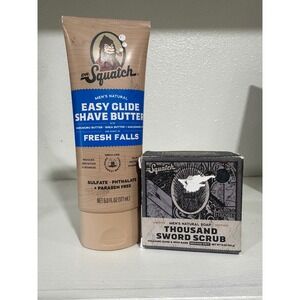 Dr Squatch Men's Easy Glide Shave Butter Fresh Falls & Thousand Sword Soap